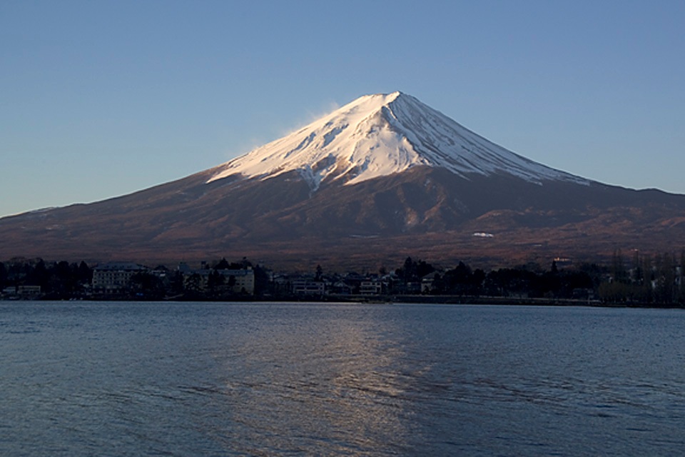 Le mont Fuji vu depuis le Kawaguchiko.