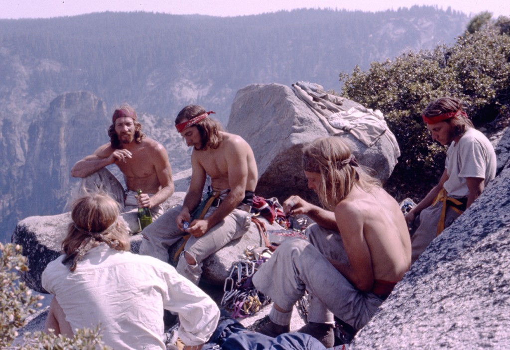 10-Dale-Bard-Jim-Bridwell-Fred-East-Billy-Westbay-Jay-Fisk-top-of-El-Capitans-Pacific-Ocean-Wall-1975-ph-Werner-Braun