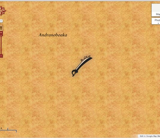 La liste des trésors du Capitaine Kidd sur Google Map