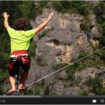 Exclusivité : La vidéo du nouveau record du monde de 150m en Highline, réalisé par le français Théo Sanson