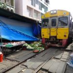 [Vidéo Incroyable] Un train traverse un marché