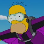 Dans la série The Simpson, je demande Homer Simpson qui fait du Wingsuit 