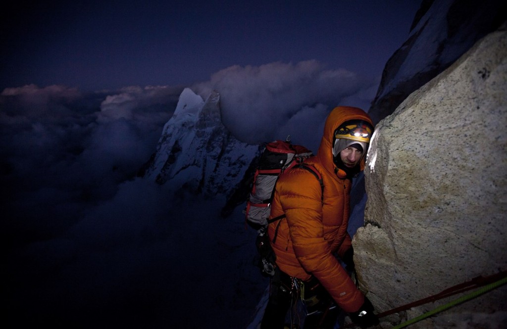 Renan Ozturk looking good during the long descent descent from the summit back to the portaledge camp after 17 hours on the move.