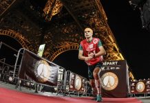 Résultats en photos de la deuxième édition de la Verticale de la Tour-Eiffel, Course ascensionnelle d’exception à Paris, le 17 mars 2016